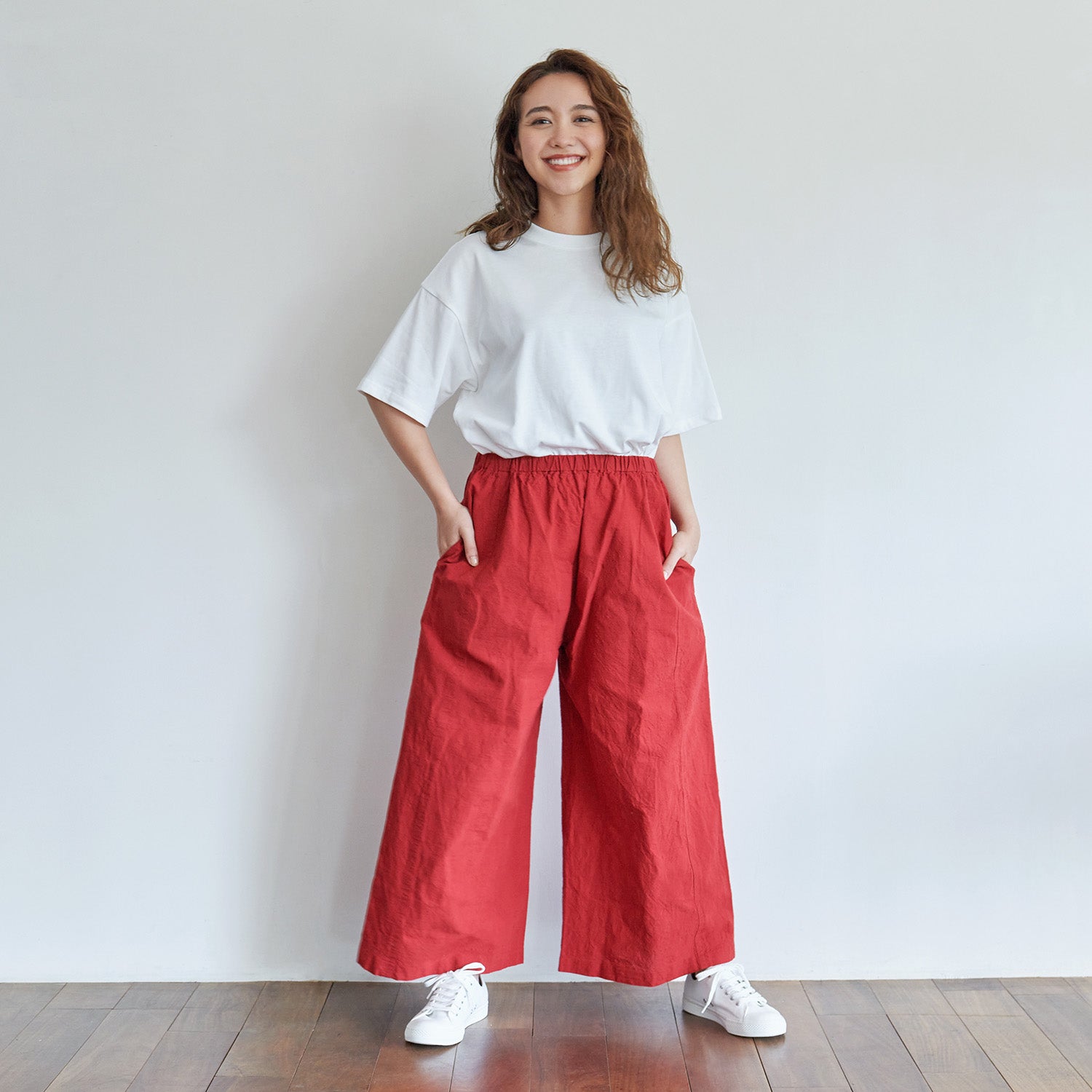 <b>ワイドパンツ</b>Aizu Cotton Wide Pants